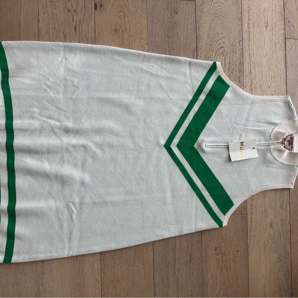 Show Me Your Mumu Zoe Zip Dress Green Stripe Knit REVOLVE $148 - Picture 3 of 7